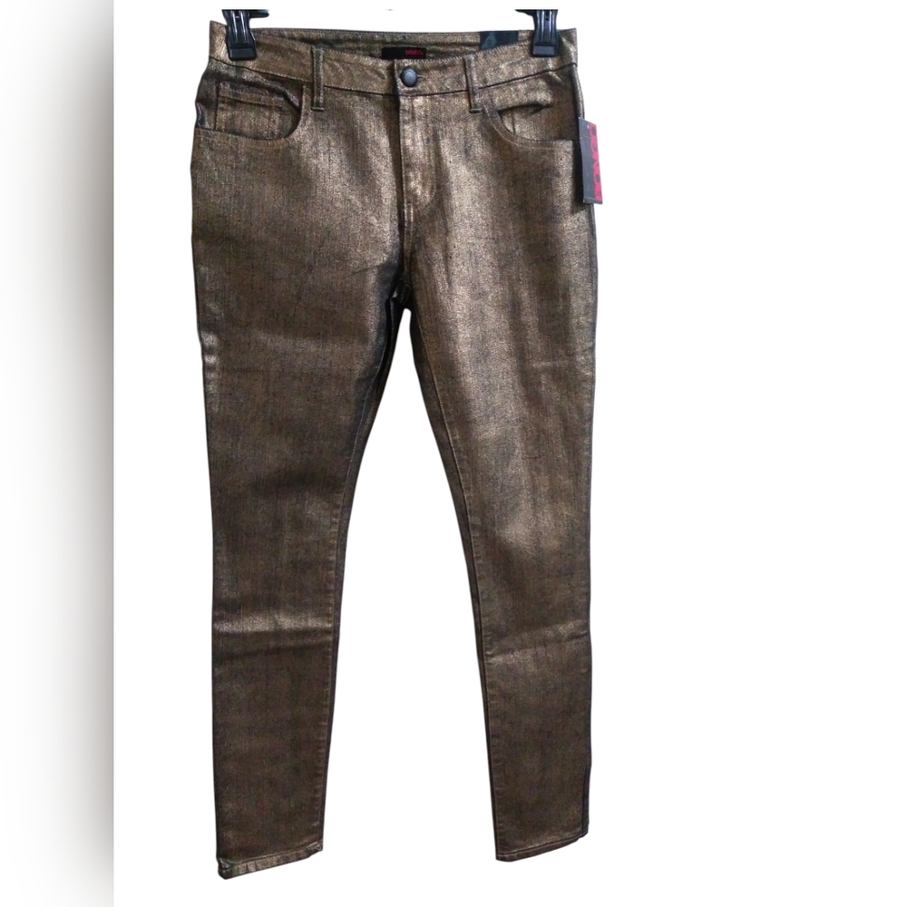 BONGO Metallic bronze Skinny Jeans Sleek Fit (Size 7)